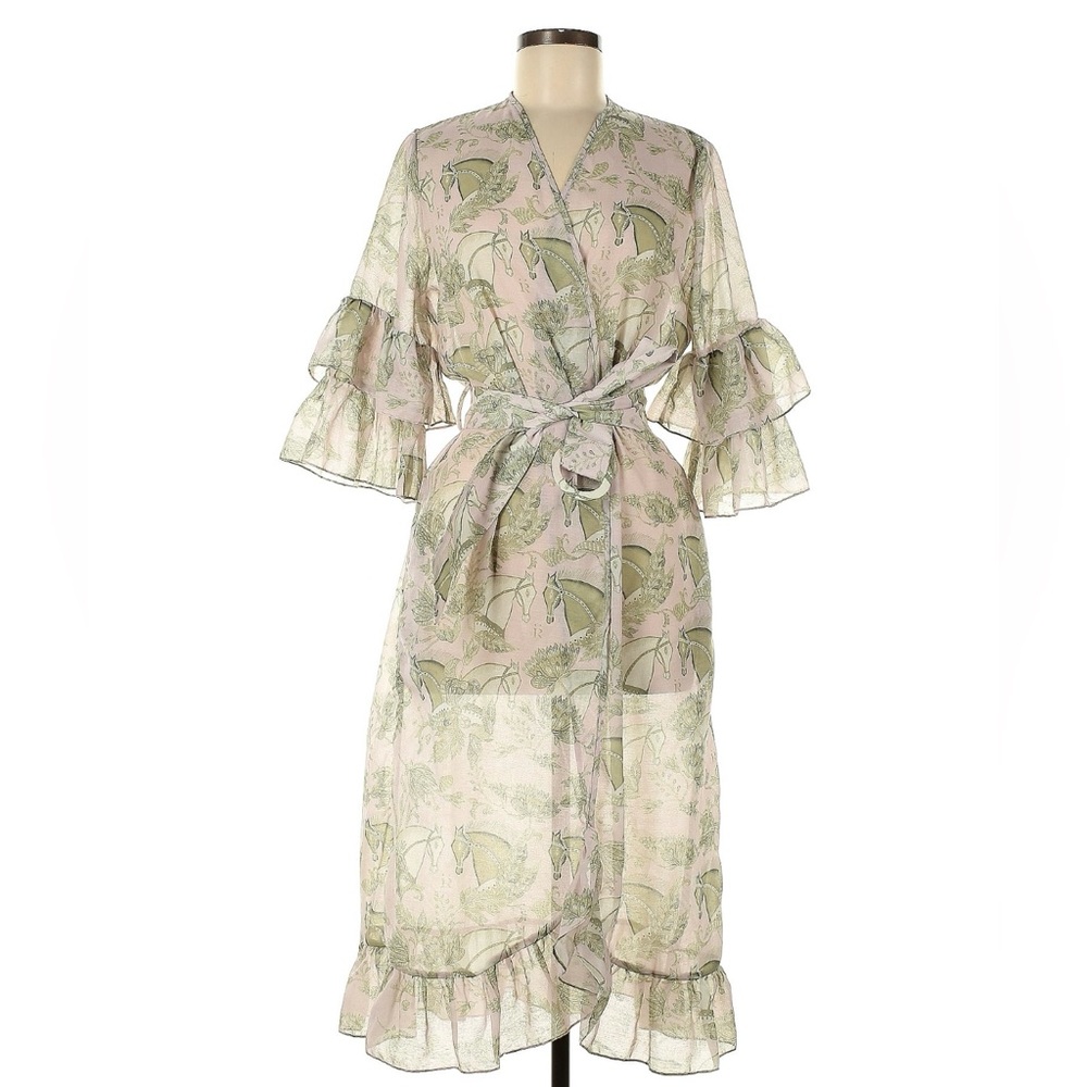 Ronner Designs NWT Equestrian-print Wrap Dress